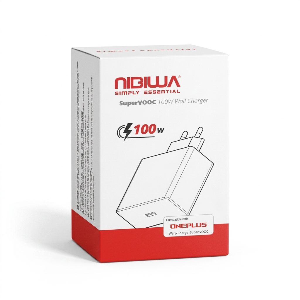Carregador Nibiwa 100 W para Oppo, Realme e OnePlus, branco - Imagem 2