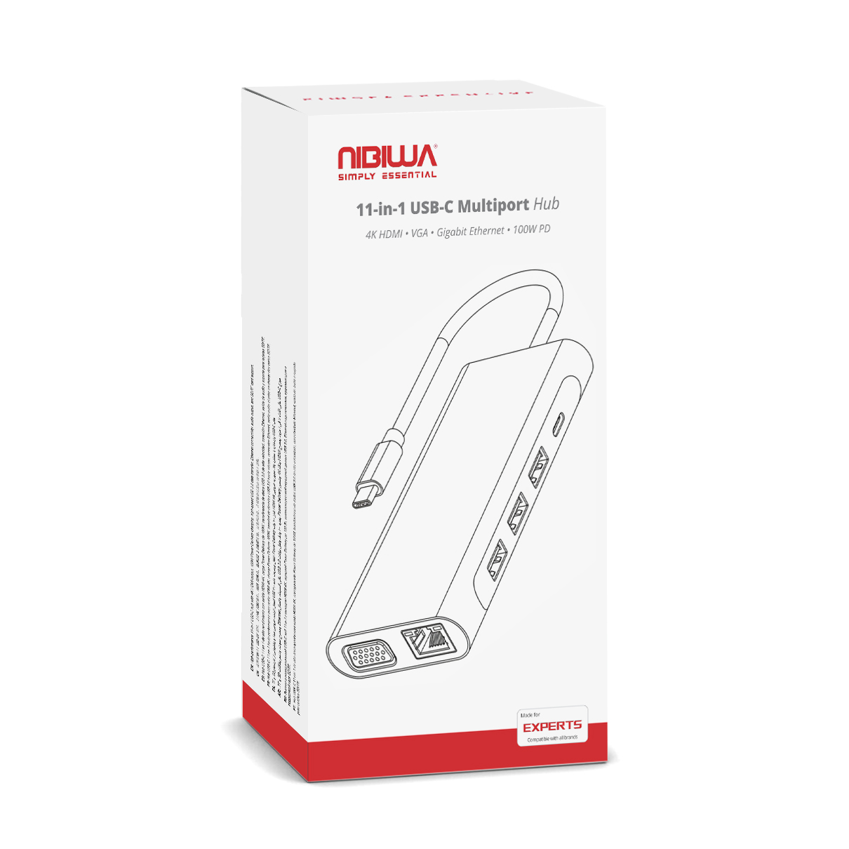 Hub USB-C Nibiwa, 11 portas, prata - Imagem 2
