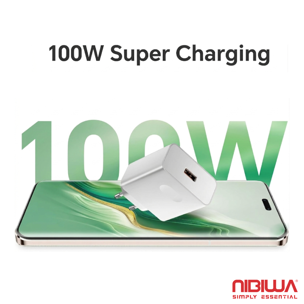 Carregador Nibiwa 100 W para Honor e Huawei, branco - Imagem 5