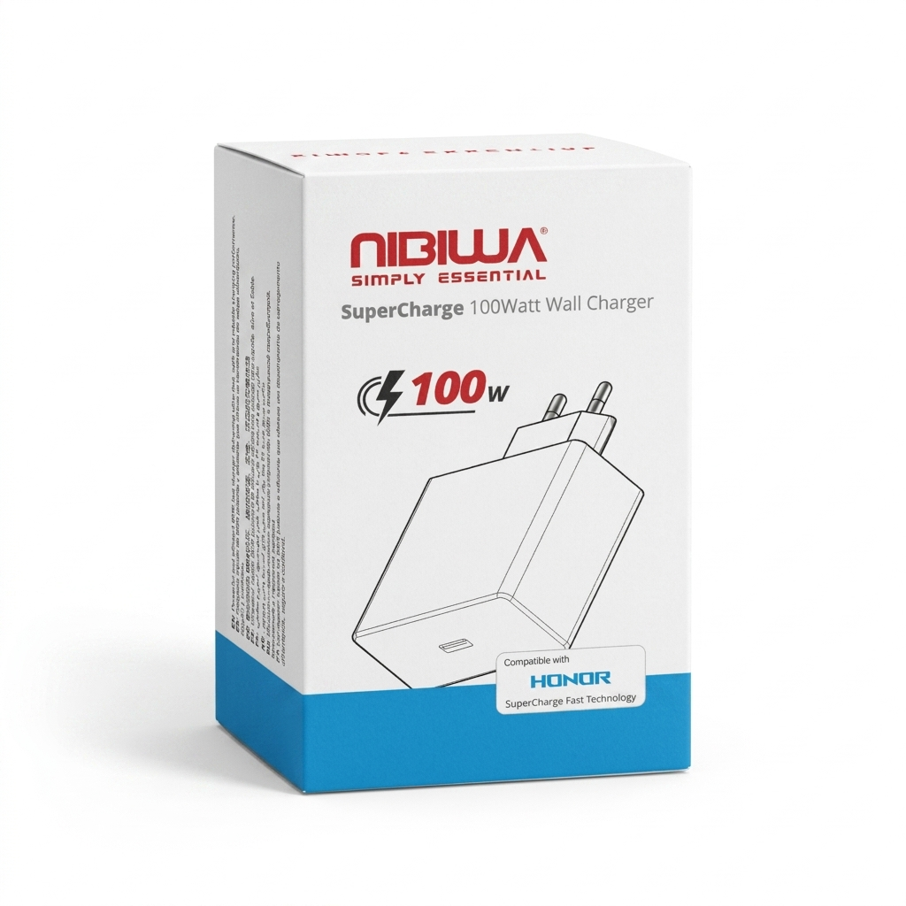 Carregador Nibiwa 100 W para Honor e Huawei, branco - Imagem 6