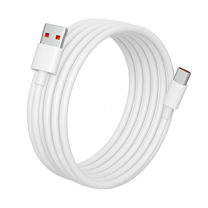 Cabo USB-A para USB-C Nibiwa 120 W para Xiaomi, 2 m, branco