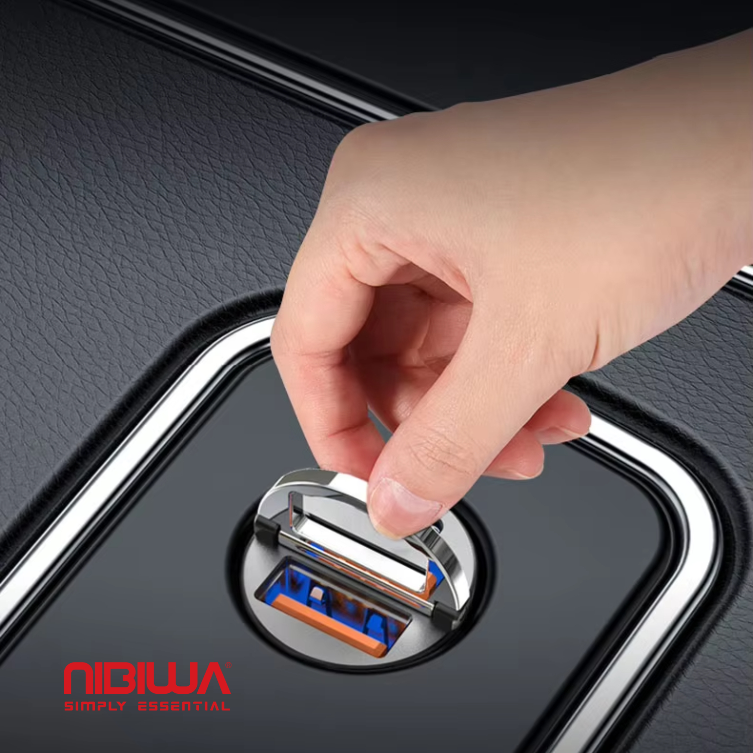 Carregador veicular Nibiwa 45 W, 2 portas, preto - Imagem 4