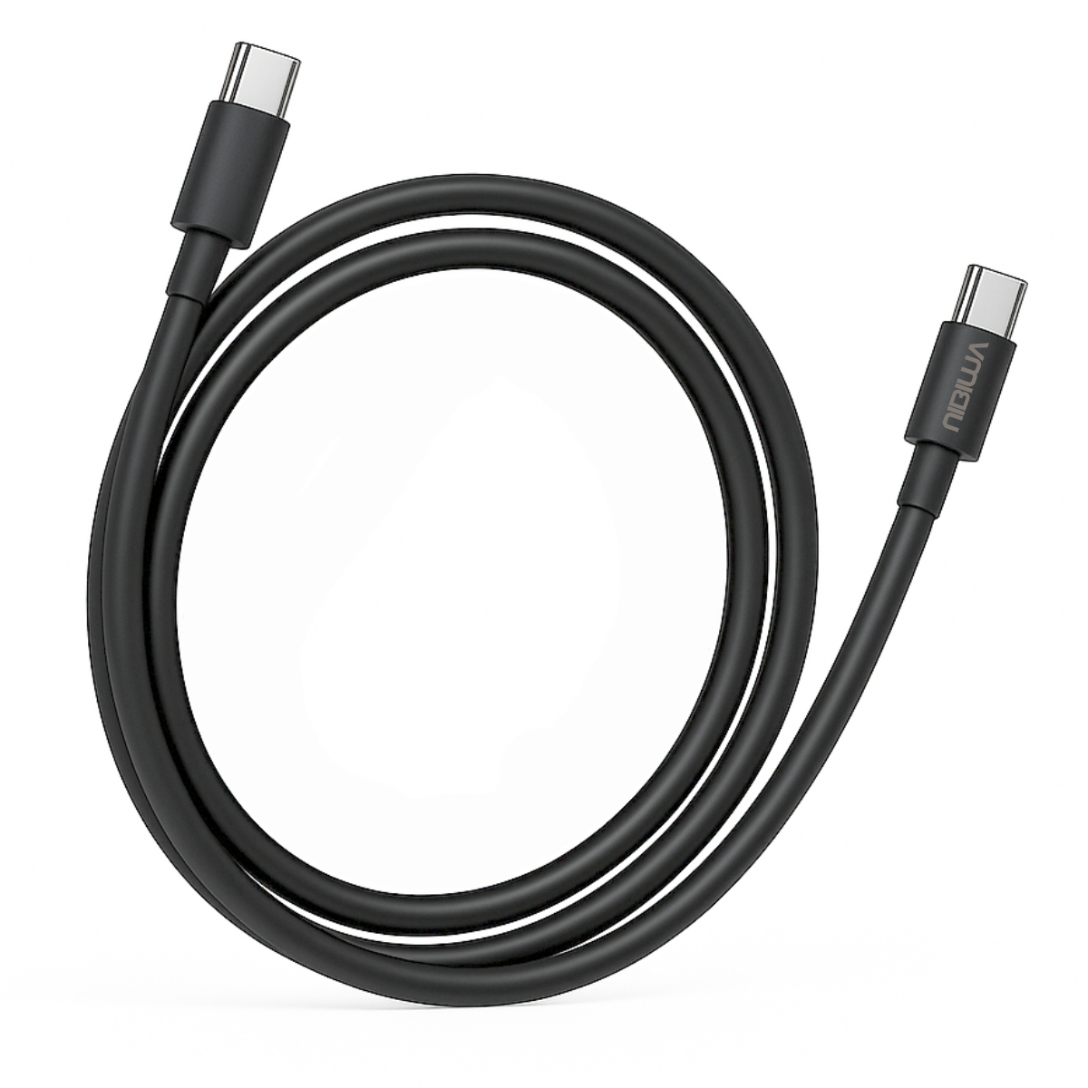 Cabo USB-C Nibiwa Super Fast Charging 2.0, 1 m, preto