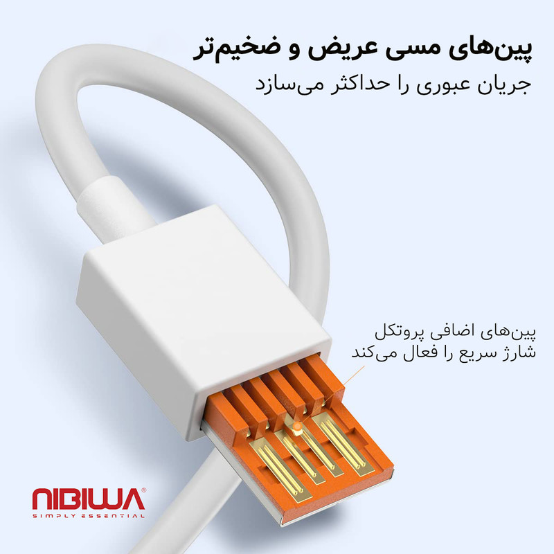 Cabo USB-A para USB-C Nibiwa 120 W para Xiaomi, 1,5 m, branco - Imagem 4
