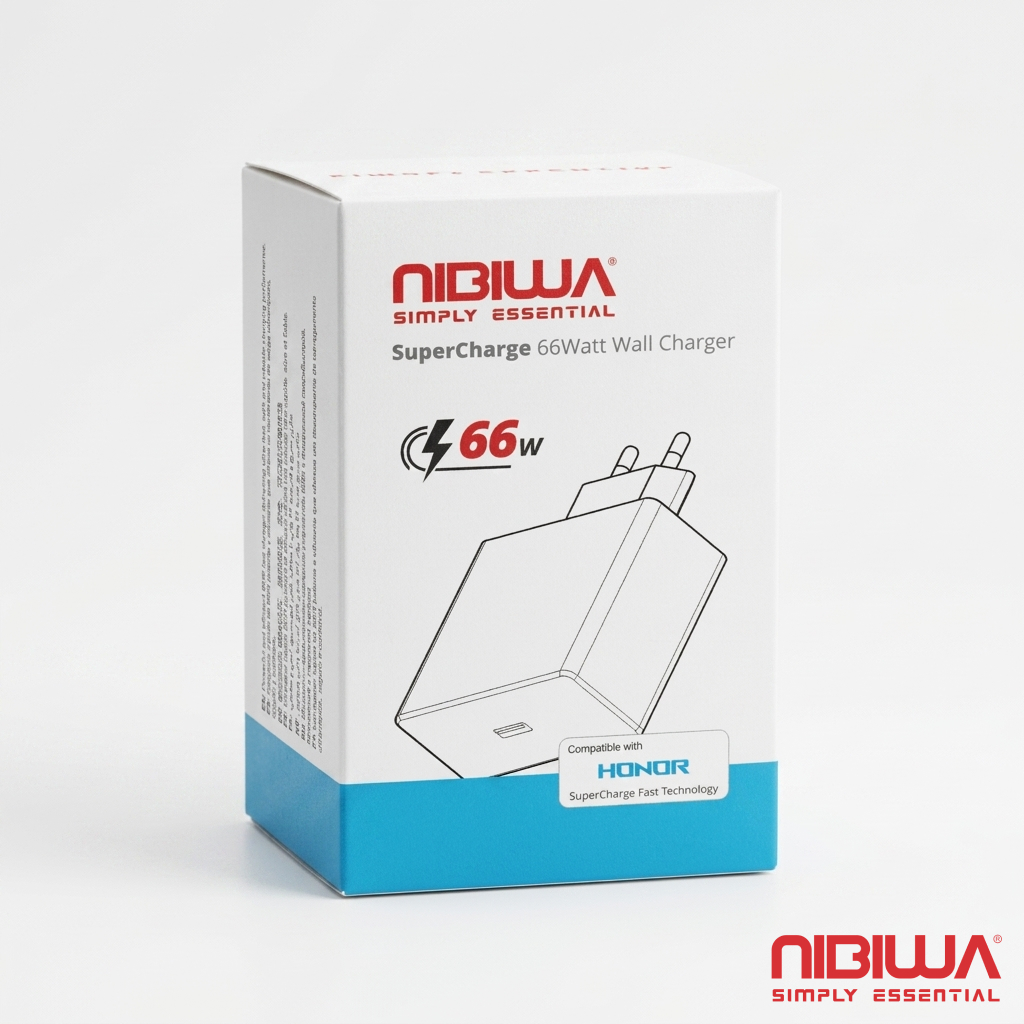 Carregador Nibiwa 66 W para Honor e Huawei, branco - Imagem 2