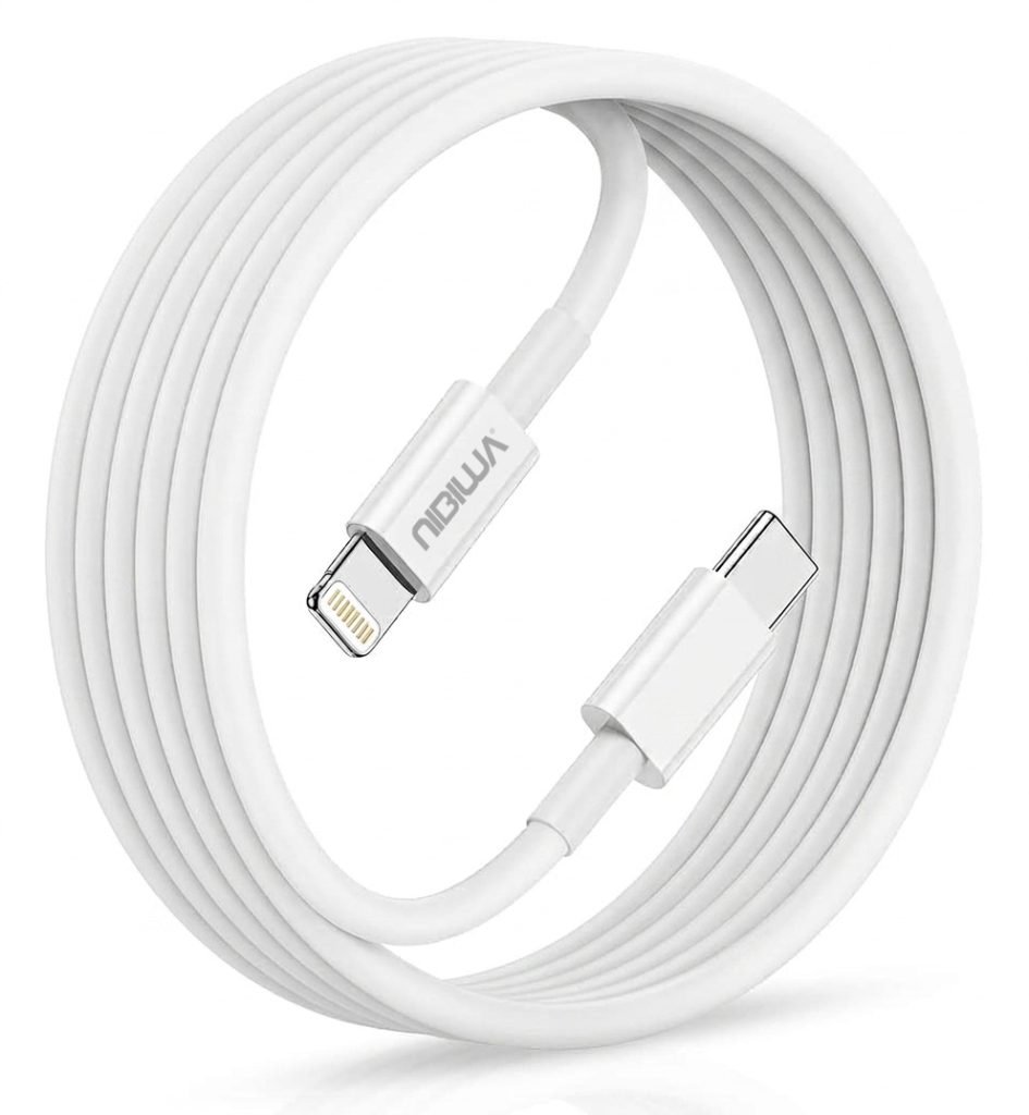 Cabo USB-C para Lightning Nibiwa, 1,5 m, branco