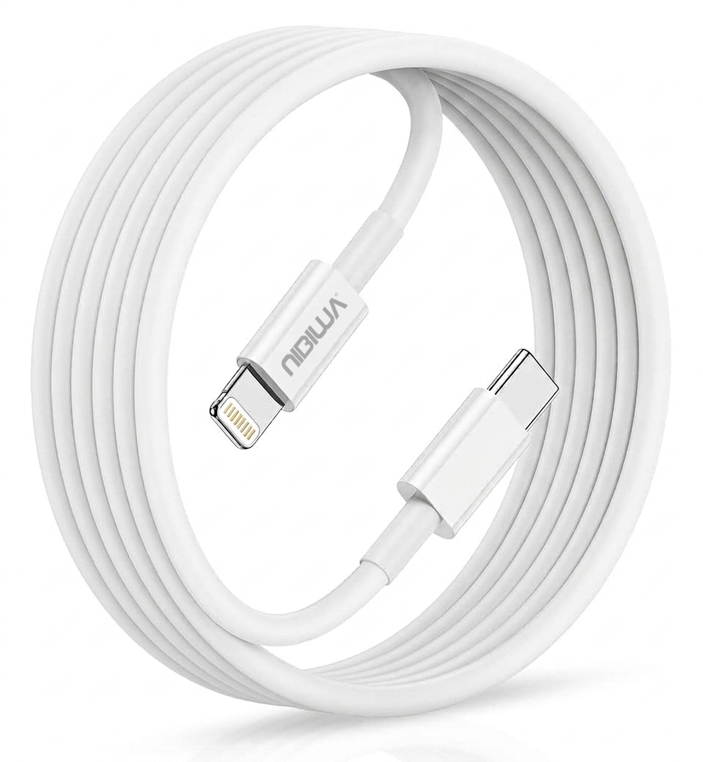 Cabo USB-C para Lightning Nibiwa, 1,5 m, branco