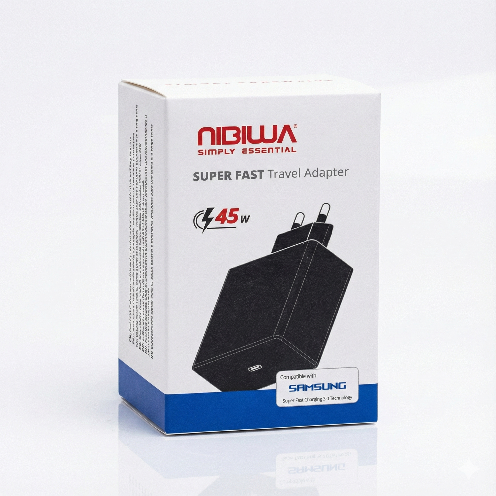 Carregador Nibiwa 45 W para Samsung e Apple, preto - Imagem 2