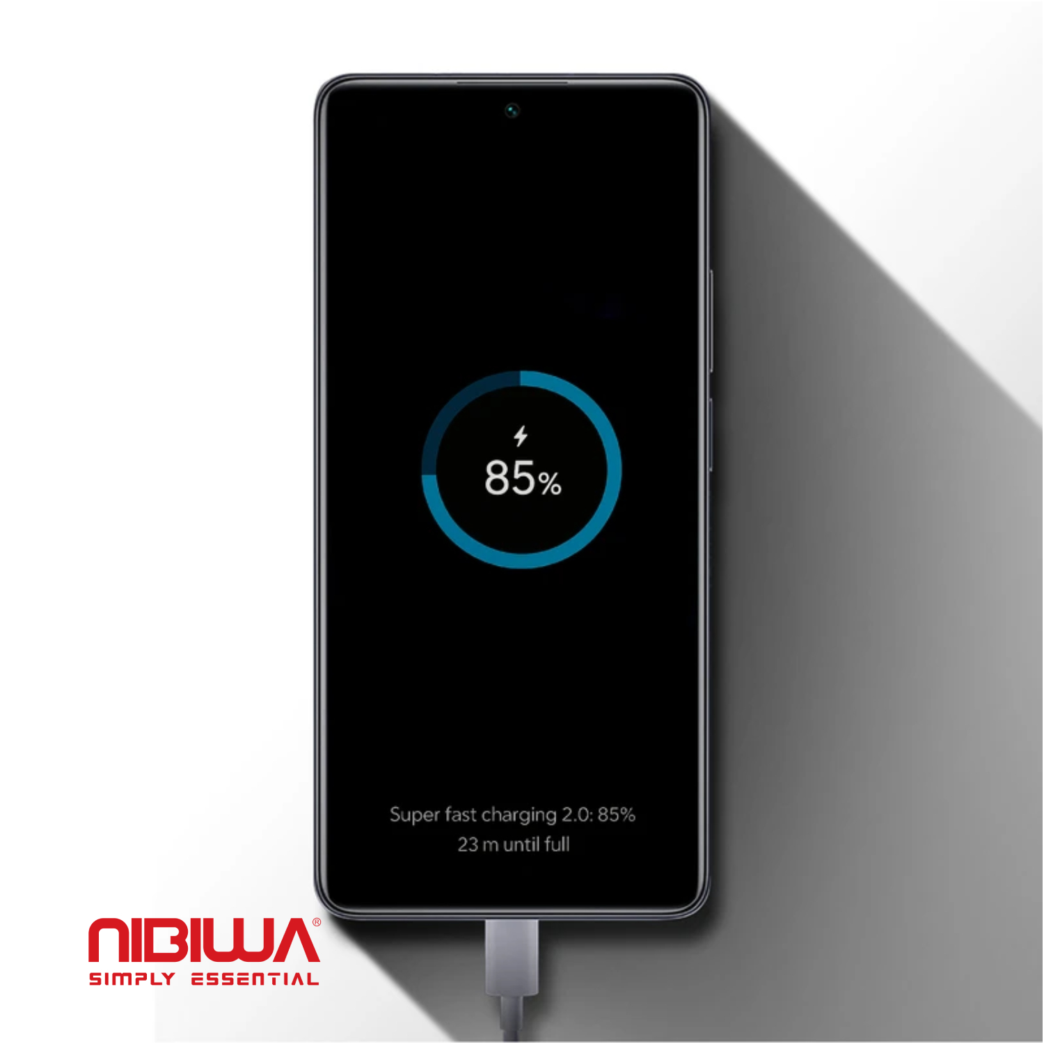 Cabo USB-C Nibiwa 60 W para Samsung, 2 m, preto - Imagem 3
