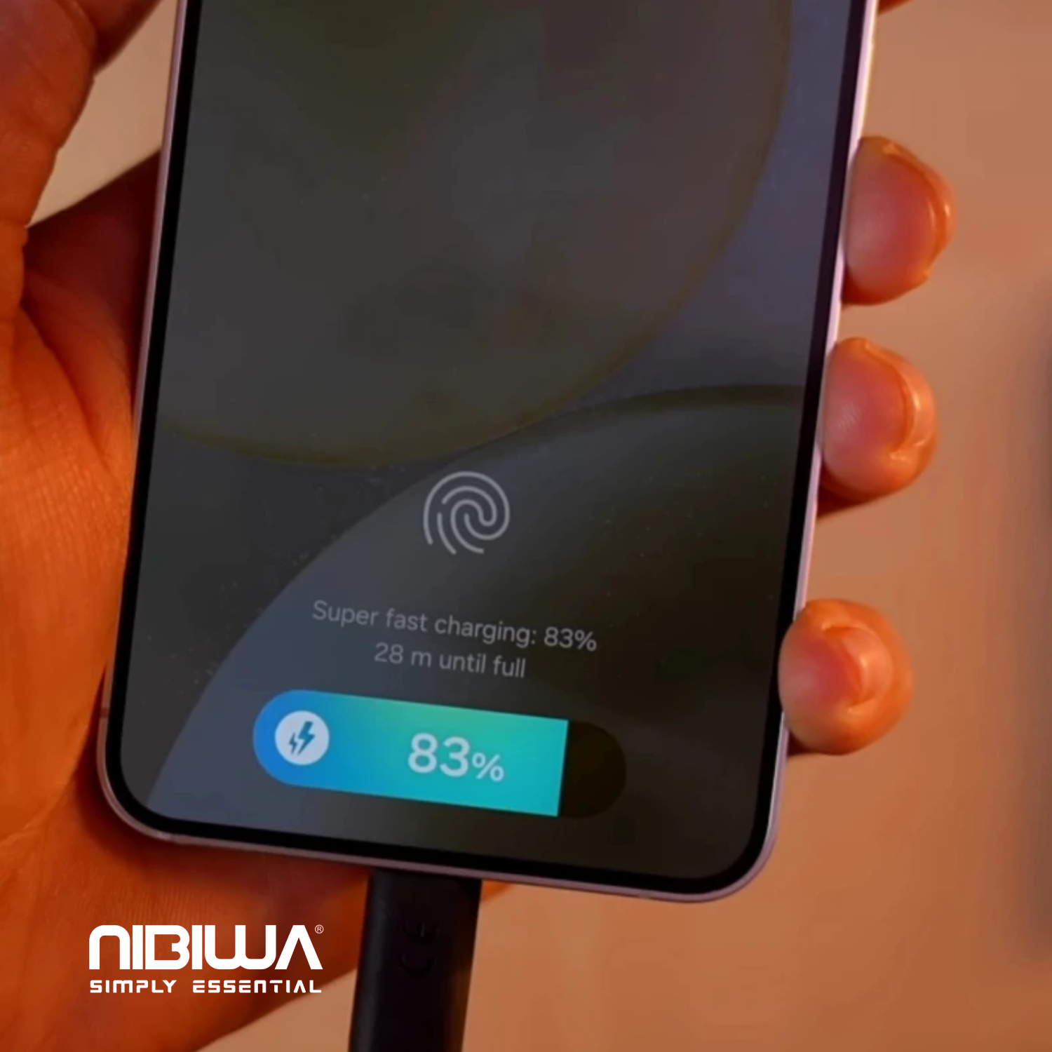 Cabo USB-C Nibiwa 60 W para Samsung, 2 m, preto - Imagem 4