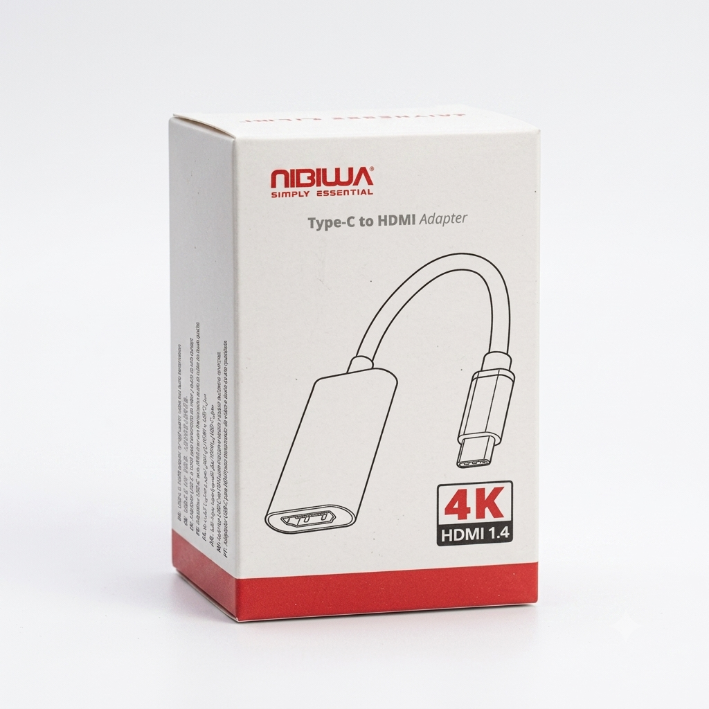 Adaptador USB-C para HDMI Nibiwa, 4K a 30 Hz, prata - Imagem 2