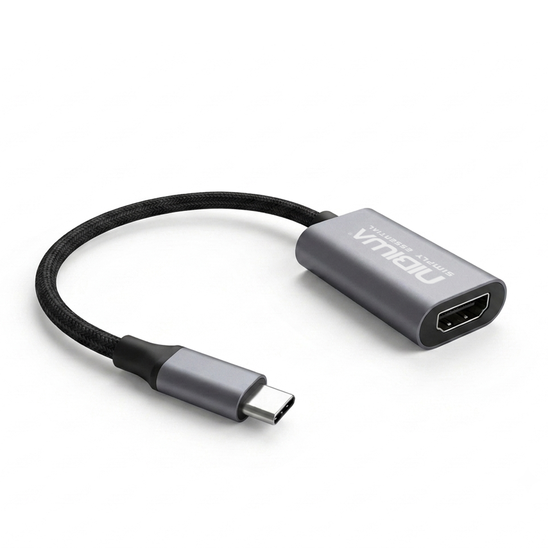 Adaptador USB-C para HDMI Nibiwa, 4K a 30 Hz, prata