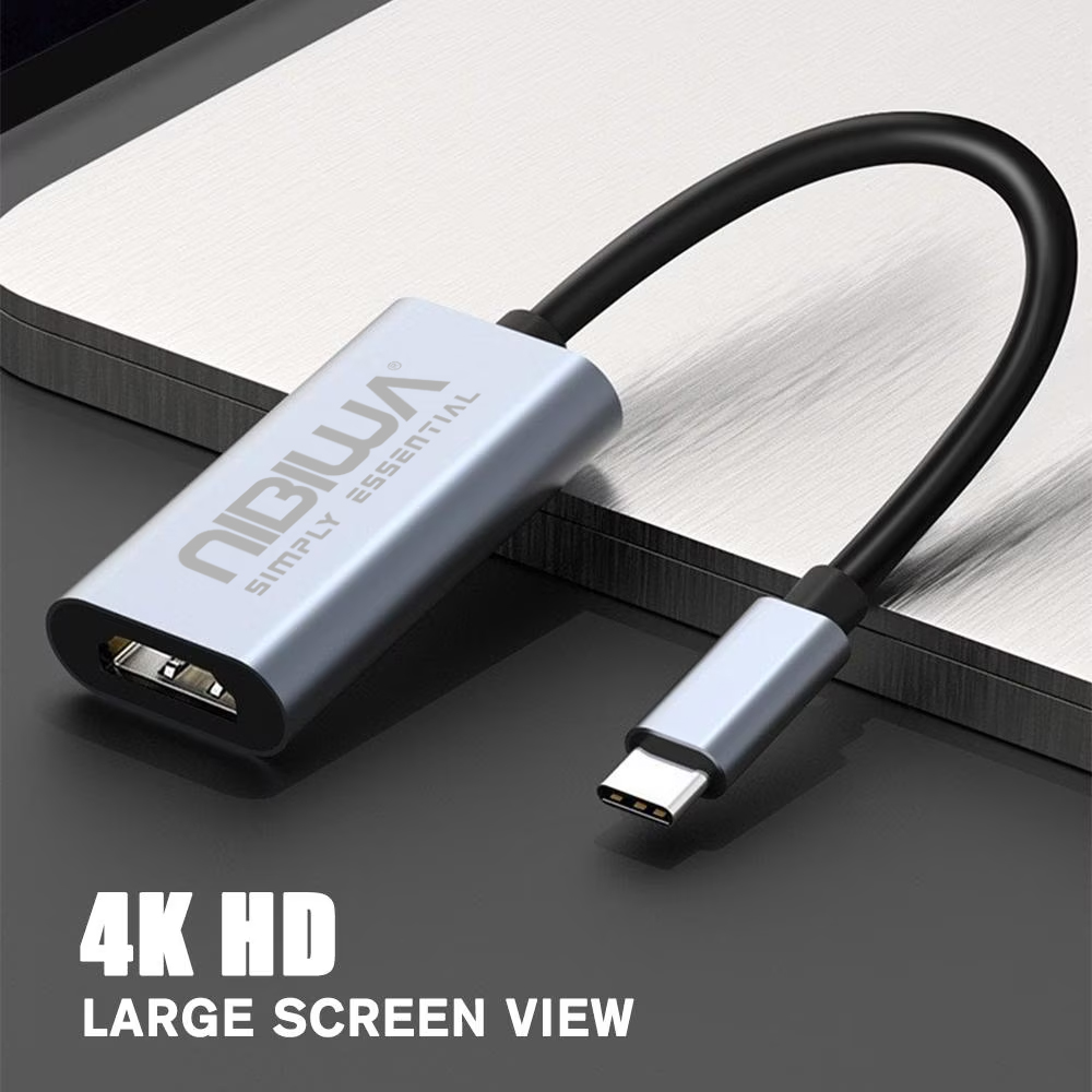 Adaptador USB-C para HDMI Nibiwa, 4K a 30 Hz, prata - Imagem 3