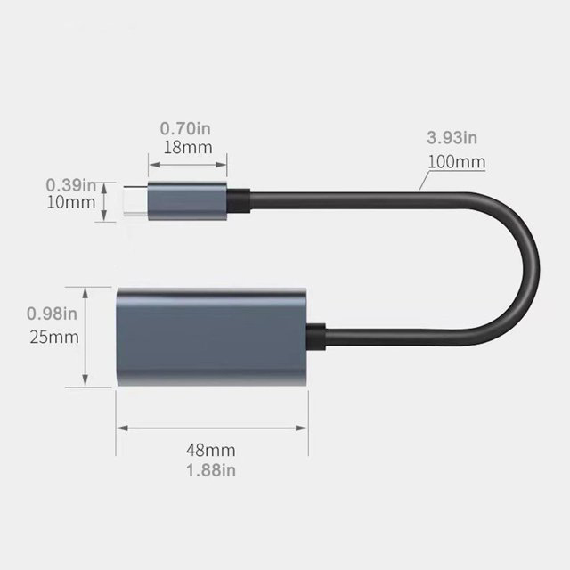 Adaptador USB-C para HDMI Nibiwa, 4K a 30 Hz, prata - Imagem 4
